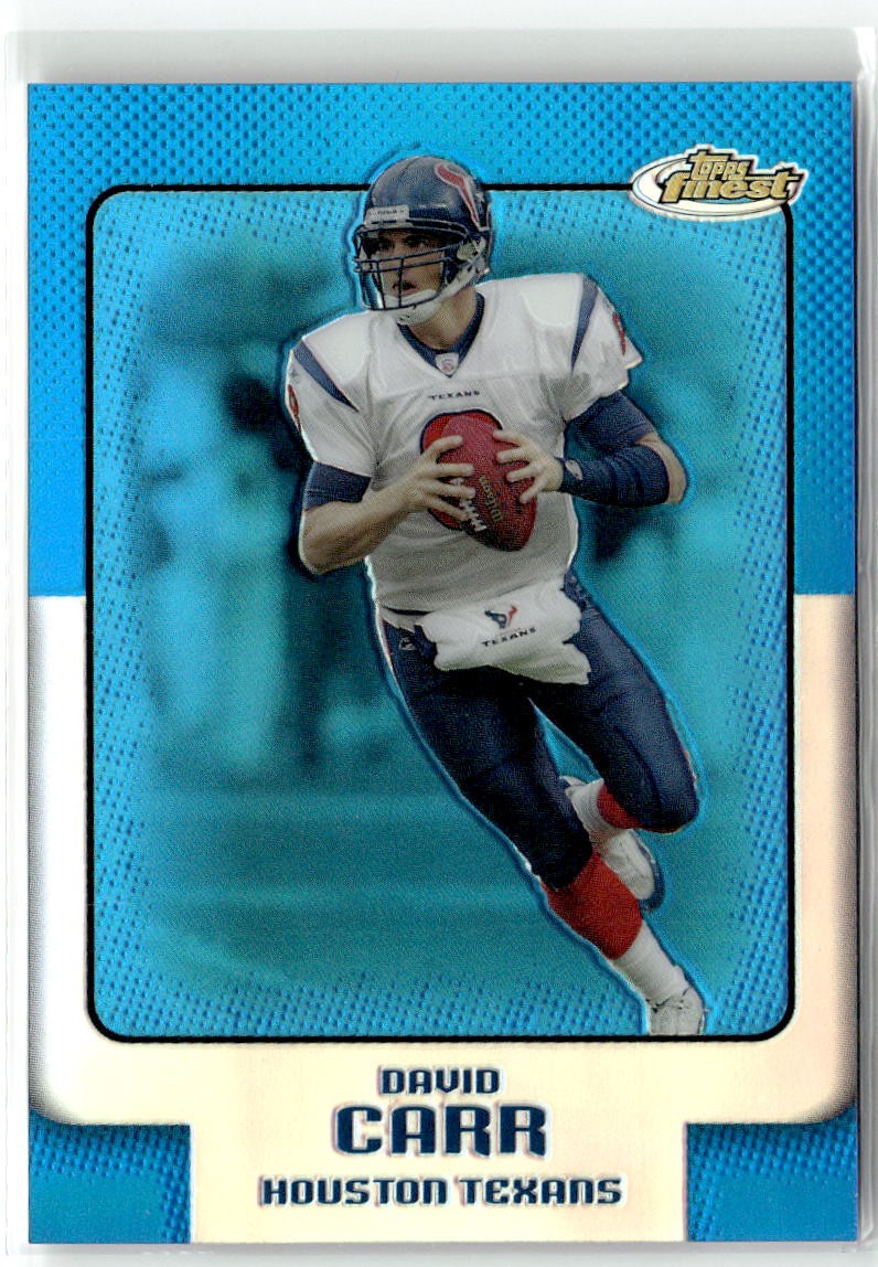 2006 Finest #115 David Carr Blue Refractors #/299