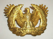 US Army Warrant Officer Shiny Peaked Service Hat Cap Badge Device Insignia
