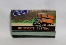 Vintage Interstate Motor Freight Systems Trucking Matchbook Advertising Full