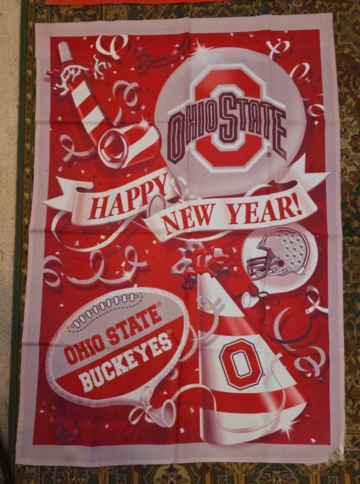 Six Ohio State Buckeyes 28” X 40" Flags * Rare Holidays And Events, Go Buckeyes* - Image 4 of 4