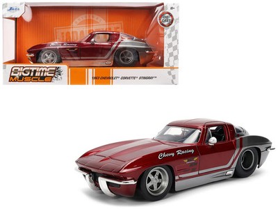 1963 Chevrolet Corvette Stingray ''Chevy Racing'' Red Metallic and Gray ''Bigtime M