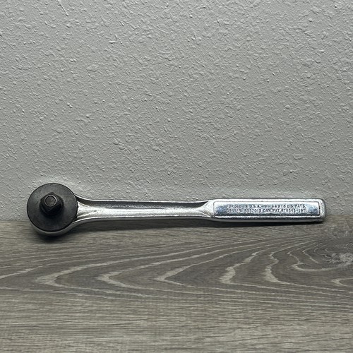Vintage Craftsman 1/2” Drive Round Fine Tooth Thumb Wheel Ratchet -V- 44978 USA