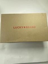 Lucky Brand Women's Cutout Slip On Shoes Size 8M Color Porcini Brown Suede New