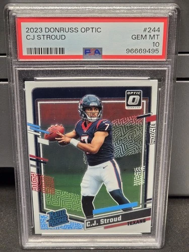 2023 Donruss Optic CJ Stroud Rated Rookie RC #244 PSA 10 Texans