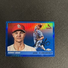 2025 Topps Chrome Platinum-#139 Sonny Gray Blue 