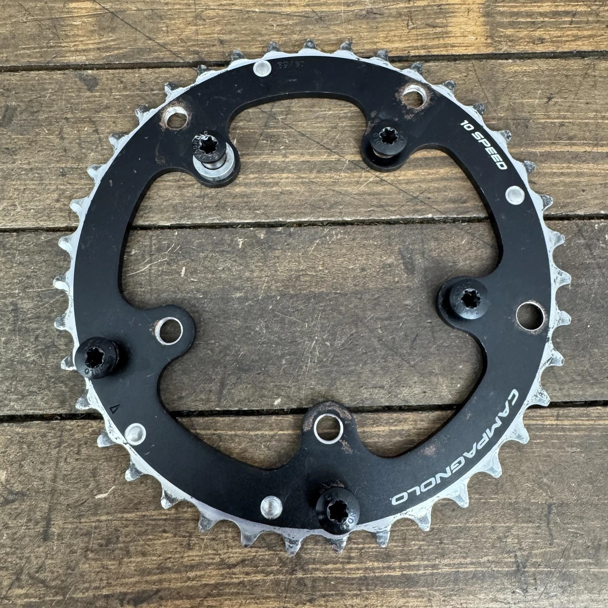 Ancien Pédalier Campagnolo Chorus 52 Dents 9v BCD 135 Mm - Pièce Vélo Course Vintage Alu - Très Bon état