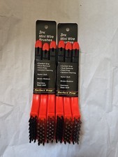 2 Brass, Stainless Steel Nylon MINI WIRE DETAIL BRUSH Sets 6 Total Brushes