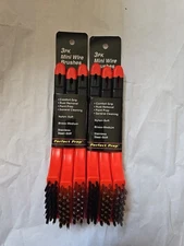 2 Brass, Stainless Steel & Nylon MINI WIRE DETAIL BRUSH Sets (6 Total Brushes)