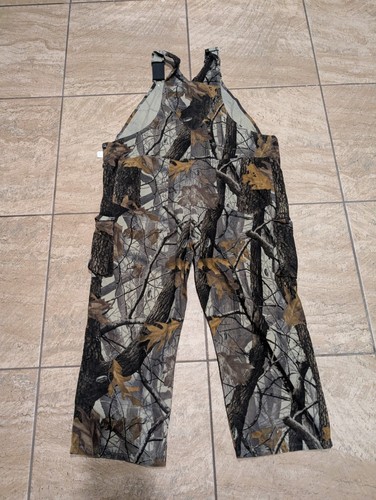 10x Outdoor Bib Overalls Realtree Hardwood 44 Regular Camouflage Hunting - Picture 2 of 4