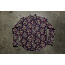 Vintage 90's USA-Made James River Traders Paisley Button Down Shirt - XL