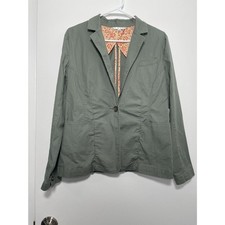 CAbi Olive Green Blazer with Button Closure Size S