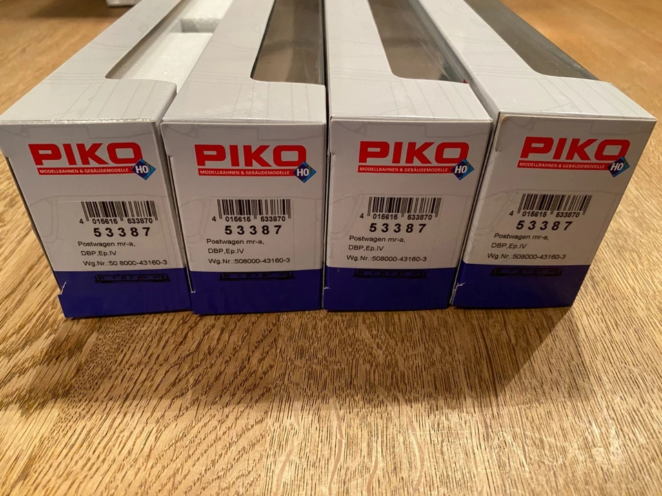 PIKO H0 classic 53387 vagón de correos tipo correo mr-a, época IV, azul océano/beige *EMBALAJE ORIGINAL* - Imagen 2 de 4