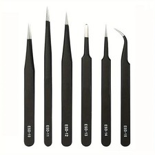 Esd Safe 6pc Anti-static Tweezers Set – Precision Tools for Repair