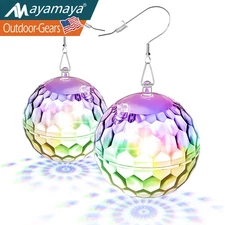1 Pairs Disco Ball LED Earrings 16 Light Modes Rechargeable Lighting Up Earring