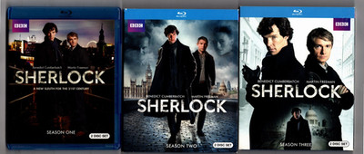 SHERLOCK Holmes BBC Blu-ray DVD Set Seasons 1, 2, 3 Cumberbatch & Freeman 6discs