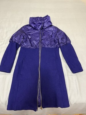 LOVE MOSCHINO WOOL NYLON Purple Coat  JACKET WOMENS SIZE IT 42 USA 8 LADIES