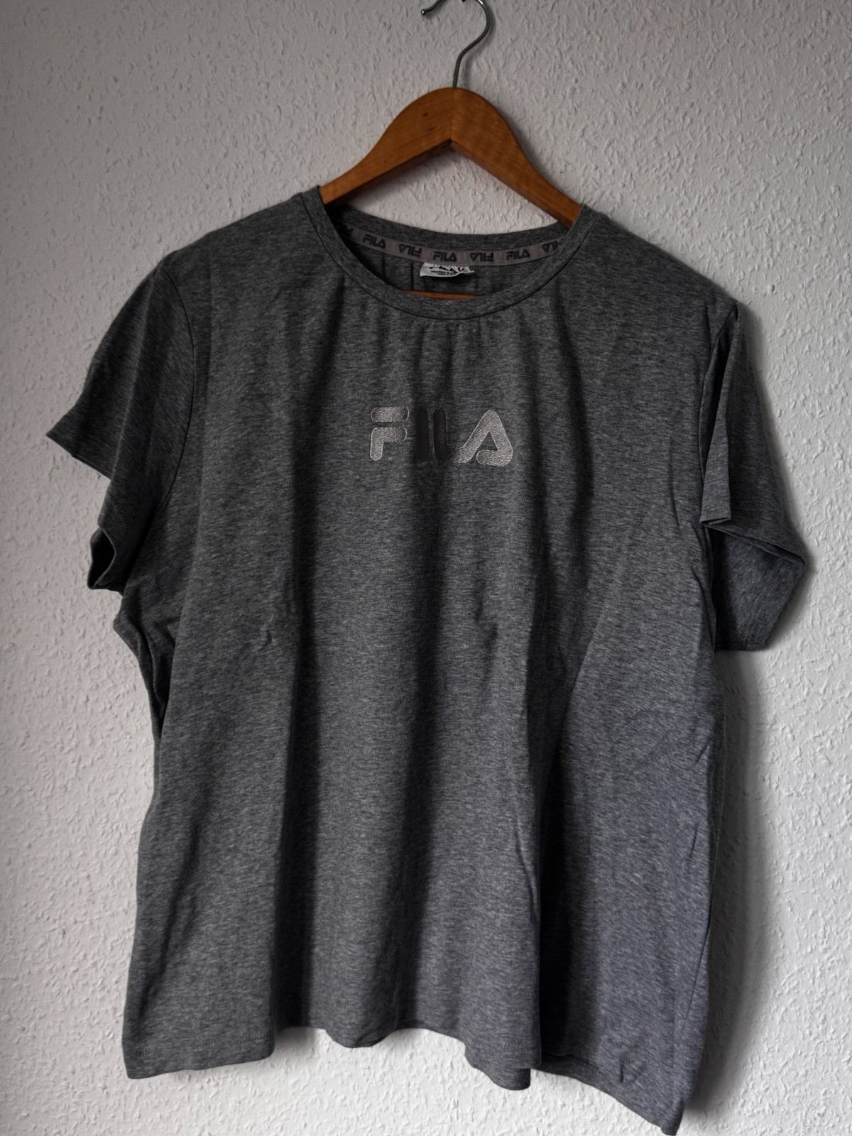 FILA Women's Embroidered Logo T-Shirt - Grey Marle (Size 20) image 4
