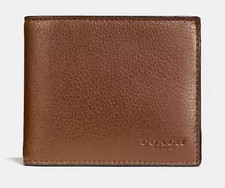 Coach F74991 Tri-Fold Leather Wallet - Dark Saddle