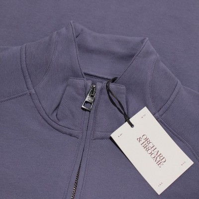 Orchard & Broome NWT Eldridge 1/4 Zip Sweatshirt Size M in Dusk Purple