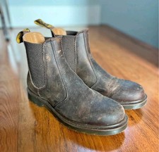 Doc Martens 2976 Crazy Horse Mens 8 Chelsea Boots Brown Leather