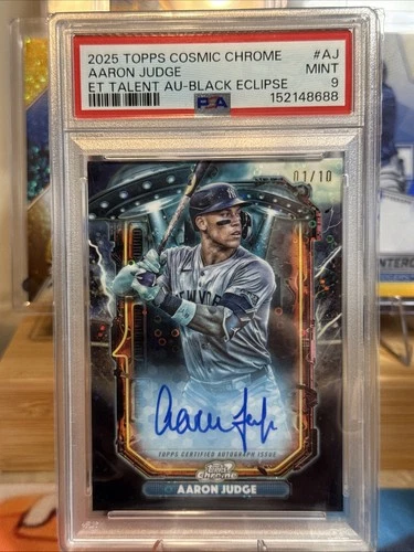 2025 Topps Cosmic Chrome Aaron Judge 1/10 Black ET Eclipse Auto PSA 9 #ETA-AJ