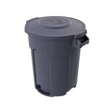 20 Gal. Grey Heavy Duty Commercial Outdoor Trash Can with Domed Lid