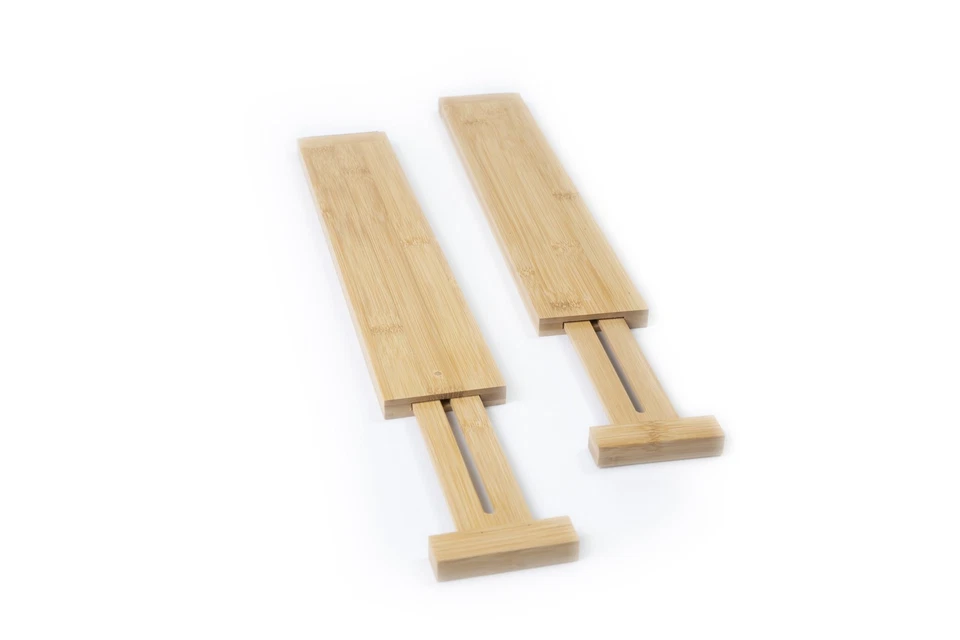 Better Homes & Gardens 2 piezas organizador de cocina de bambú divisores de cajones expandibles Foto 3 de 3