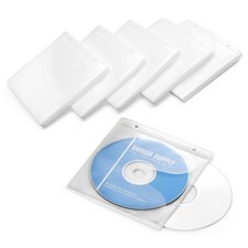 CD/DVD-H&uuml;llen, 100 St&uuml;ck, mit Karteikarten, wei&szlig;, 200-FCD007W