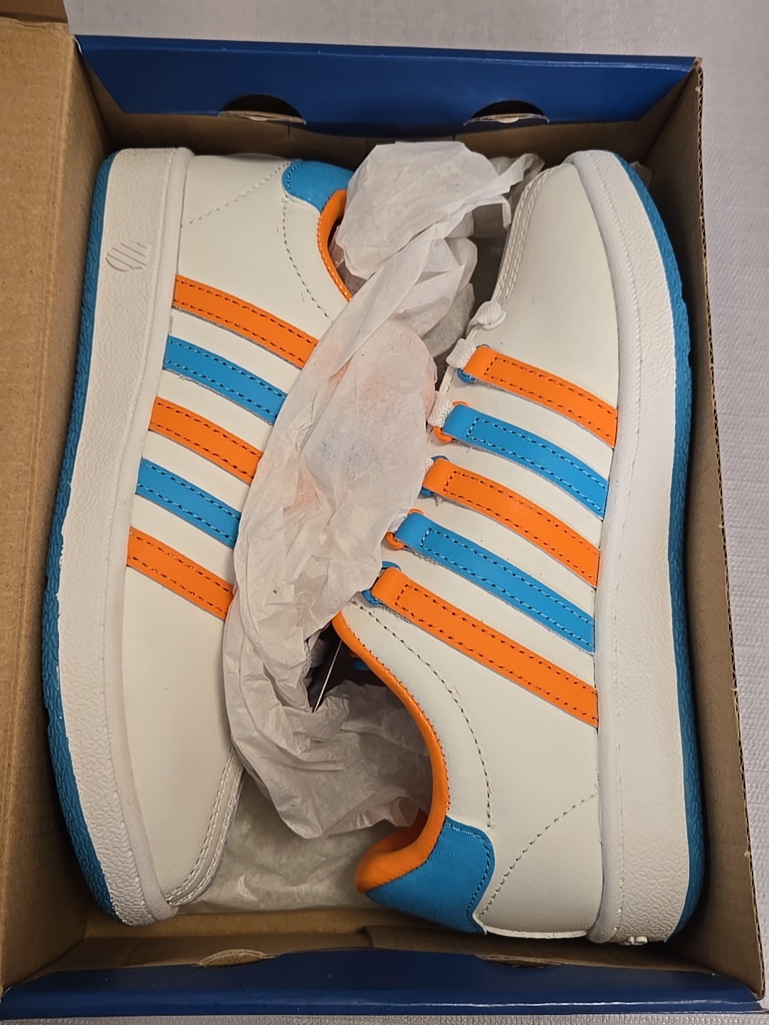 K Swiss Blippi Classic Infants Shoes Size 5- Low - Orange/Blue - Brand New