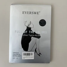 Everswe Full of the Colors Microfiber Tights 80 Den, Opaque, Black, L/XL