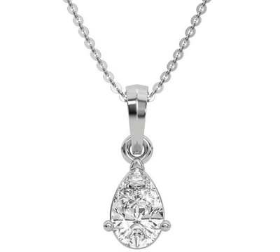 #ad 6.00 Ct Certified Pear Shape VVS1 Natural Diamond Pendant White Gold Finish $202.16