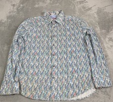 Robert Graham Long Sleeve Button Down Shirt Men's Size XL Blue Classic Fit