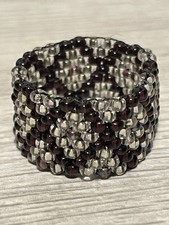 Handcrafted Wide Beaded Band Ring
