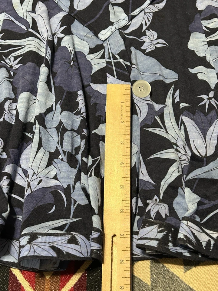 Vestido floral azul Averardo Bessi para mujer 10 años 70 seda lana vintage M8 Foto 4 de 4