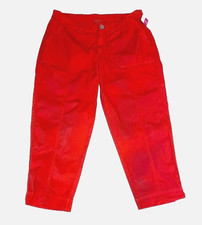 Fresh Produce small poppy red stretch pocket cotton safari capris 79 nwt new s