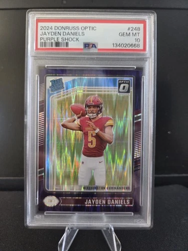 2024 Jayden Daniels Purple Shock PSA 10