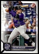 2022 Bowman Colton Welker Rookie Colorado Rockies #23