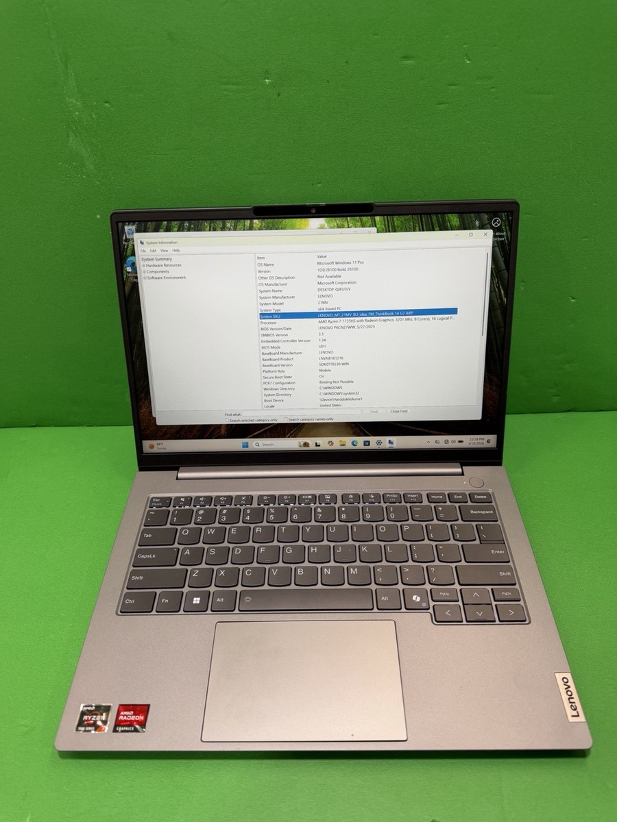 Lenovo Thinkbook 14 G7 Arp 14”Laptop Ryzen 7 7735HS 16GB RAM 480Gb