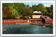 JH16/ Valparaiso Indiana Postcard c1930 Blackhawk Beach Flint Lake  47