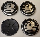 4x Vauxhall Alloy Wheel Center Cap Hub Centre Caps 3D New Black Silver 68mm