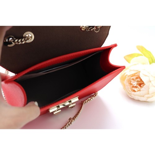 NWT Furla Bella Crossbody Bag, Fuoco Color Orange - Picture 4 of 5