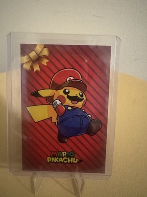 mario and luigi pokemon cards Mario and Luigi Pikachu Pokemon Card Database Merry Christmas Trading Cards