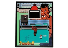 Mike Tyson Signed Punch-Out!! 16x20 Photo Framed w/ NES Game & Video Display JSA