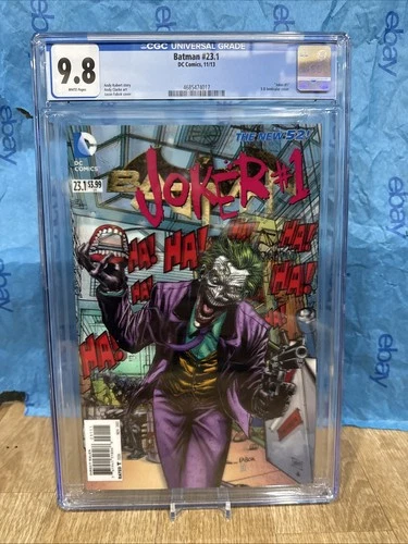 Batman #23.1 (2013) 3-D Lenticular Joker #1; Jason Fabok CGC 9.8 Graded Comic