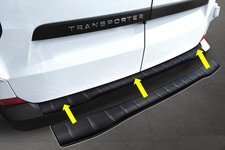 Ladekantenschutz Edelstahl schwarz matt passend für VW T7 Transporter ab 2.2025-