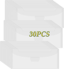 30 Pcs 9.4X3.9 Inch Stamp Die Storage Pockets Resealable Clear Plastic Seal Ba