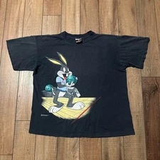 Vintage Bugs Bunny Bowling T Shirt Men's Medium Looney Tunes 1994 Warner Bros