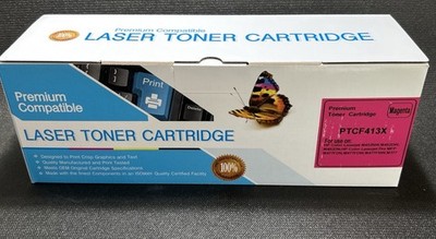 Premium Compatible Laser Toner Cartridge PTCF413X Magenta For HP Color LaserJet