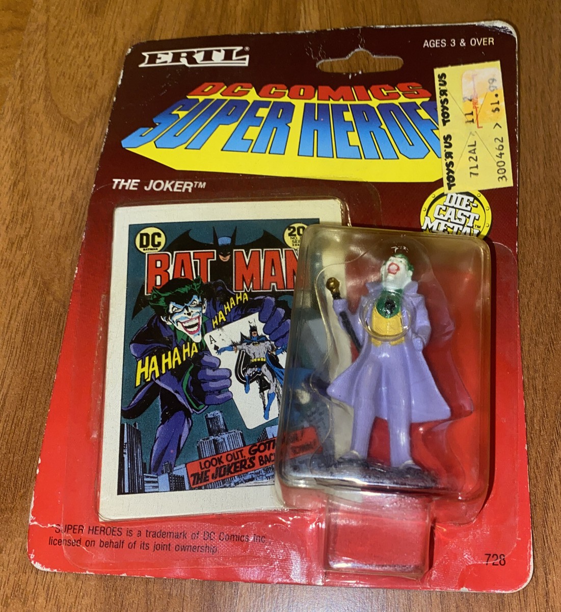 希少　90s ジョーカー　Batman Die Cast Collection DC Comics Super Heroes Batman The Joker (1990) Ertl Die-Cast