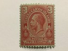 old stamp  TURKS AND CAICOS ISLANDS  2 shillings KGV